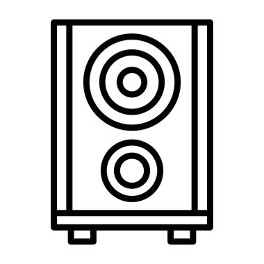 Konuşmacı. Web simgesi basit illüstrasyon