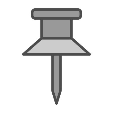 Pin simgesi, vektör illüstrasyonuna bas