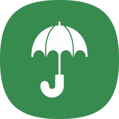 Şemsiye simgesi. Şemsiye vektör simgesi web için basit örnek