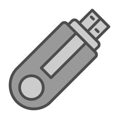 Usb satır simgesi. Tasarım için web şarkısı.