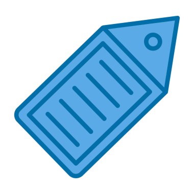 Mavi ve beyaz bir kalemin vektör çizimi