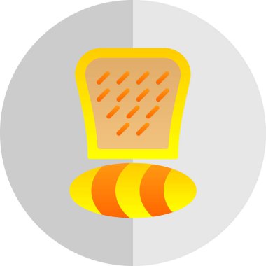 Ekmek. Web simgesi vektör illüstrasyonu