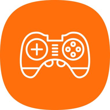 Oyun denetleyici web simgesi basit tasarım çizimi 