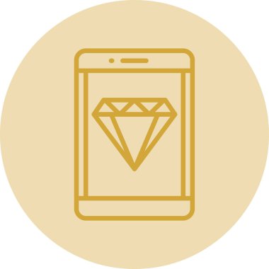 Akıllı telefon simgesinin vektör illüstrasyonu 