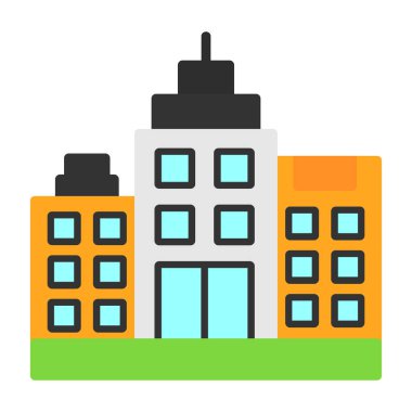 modern yapı web simgesi, vektör illüstrasyonu