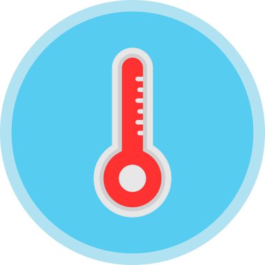 sıcaklık simgesi. Termometre vektör simgesinin basit çizimi