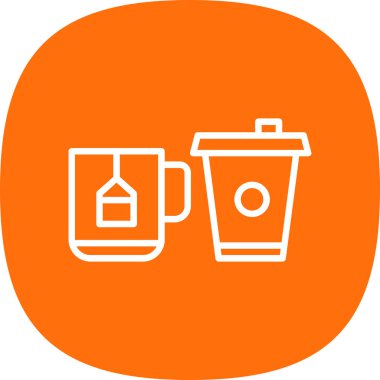 kahve simgesi illüstrasyon vektörü