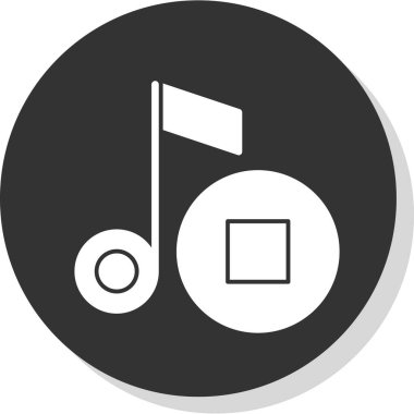 Müzik. Web simgesi basit illüstrasyon