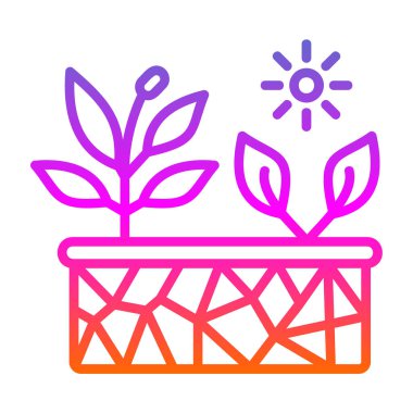 Bitki. Web simgesi basit illüstrasyon