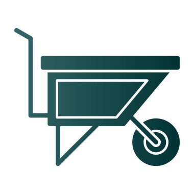 el arabası simgesi vektör illüstrasyonu 