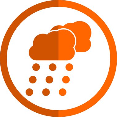 Kar bulutları hava durumu ikonu, vektör illüstrasyonu 