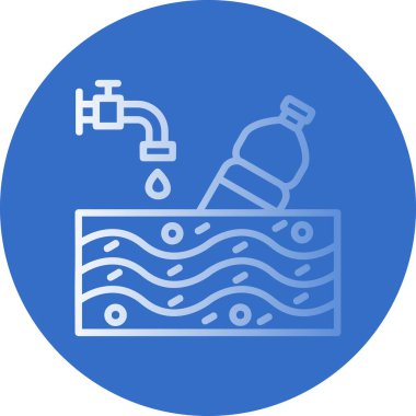 Su. Web simgesi basit illüstrasyon