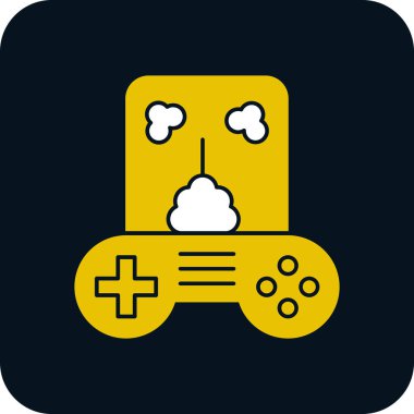 oyun konsolu simgesi, vektör illüstrasyonu, video oyunu sembolü 