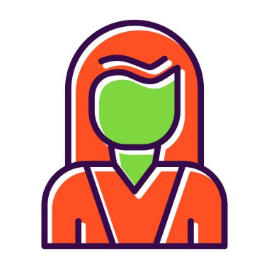 kadın avatar simgesi, vektör tasarımı 