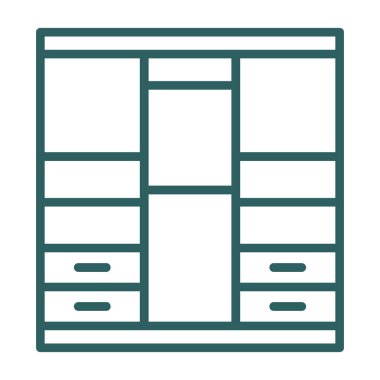 Ofis modern simgesinin vektör illüstrasyonu