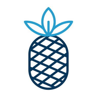 Ananas. Web simgesi basit illüstrasyon 
