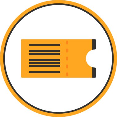 bilet ikonu vektör illüstrasyonu