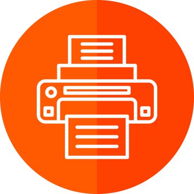  yazıcı web simgesi basit illüstrasyon