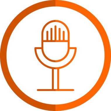 Mikrofon. Web simgesi basit illüstrasyon