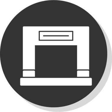 şömine simgesi vektör illüstrasyonu