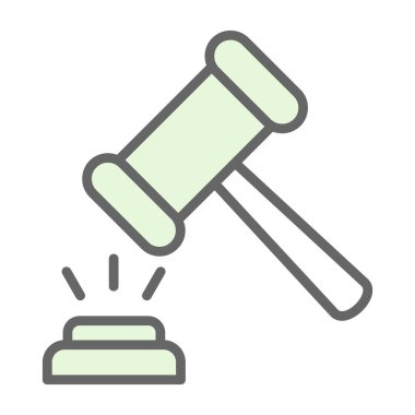 Açık arttırma. Web simgesi vektör illüstrasyonu 