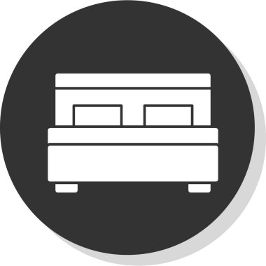 yatak ikonu vektör illüstrasyonu 