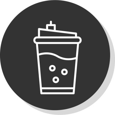 Kahve modern simgesinin vektör illüstrasyonu