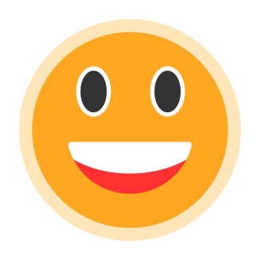 Mutlu bir gülümseme Web simgesi basit illüstrasyon 