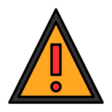 warning sign. web icon simple illustration