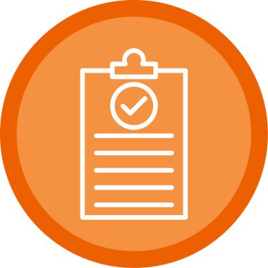 Kontrol listesi simgesi vektör illüstrasyonu