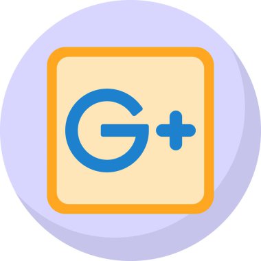 Google Plus web simgesi vektör çizimi