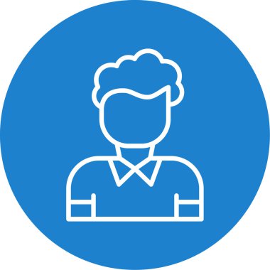 adam düz simge vektör çizim 