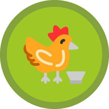 tavuk simgesi vektör illüstrasyonu