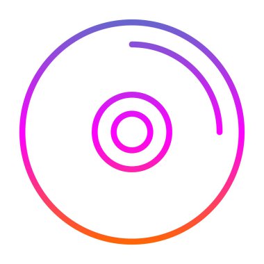 CD mi? Web simgesi basit illüstrasyon