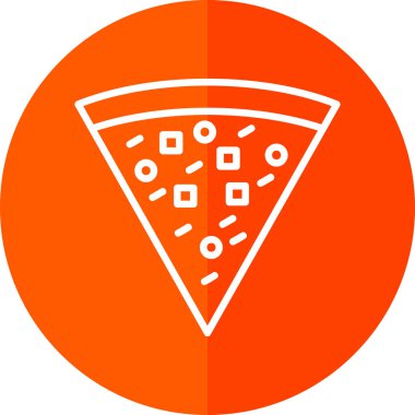 Pizza yaratıcı ikon vektör illüstrasyonu                