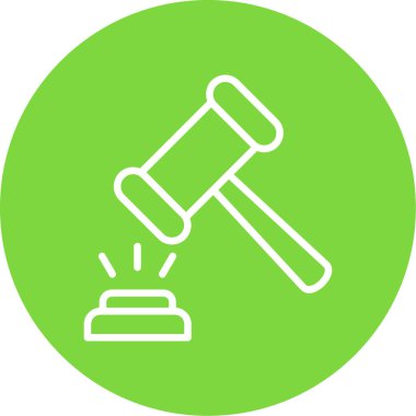 Açık arttırma. Web simgesi vektör illüstrasyonu 