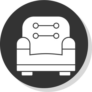 Kanepe. Web simgesi basit illüstrasyon