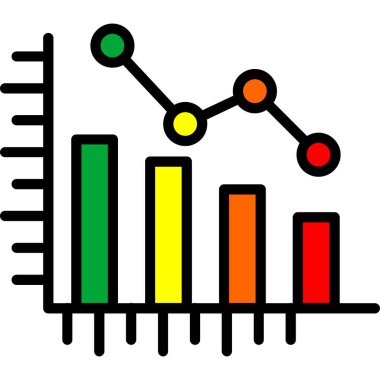 iş grafiği simgesi, vektör illüstrasyonu basit tasarım