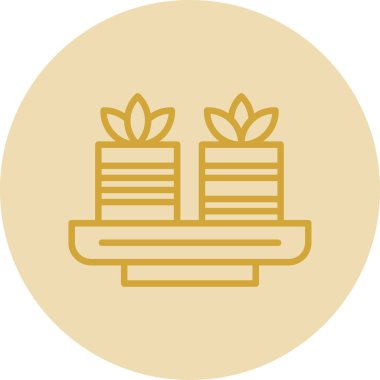 Bir çiçek simgesinin vektör illüstrasyonu