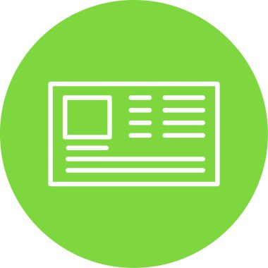 Kimlik kartı web simgesi, vektör illüstrasyonu 