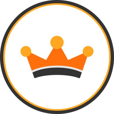 taç düz vektör simgesi 