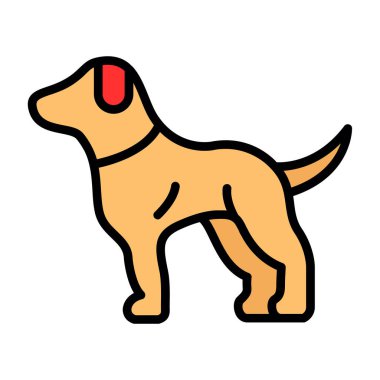 Köpek. Web simgesi basit illüstrasyon 