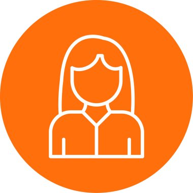 kadın avatar simgesi, vektör tasarımı 