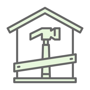 Ev Onarımı Web simgesi vektör illüstrasyonu
