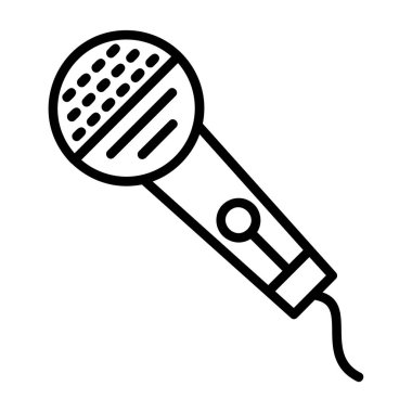 Mikrofon. Web simgesi vektör illüstrasyonu