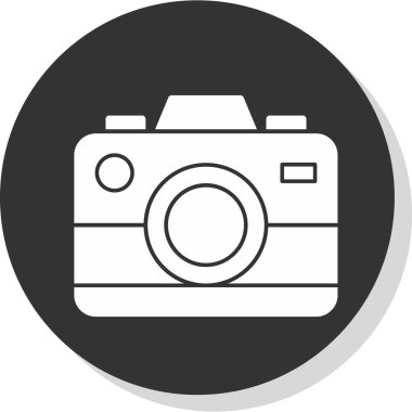 Fotoğraf makinası. Web simgesi basit illüstrasyon