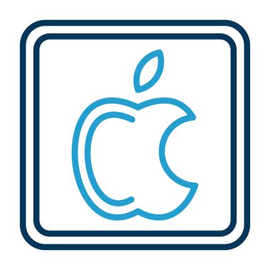 Elma logosu. Web simgesi basit illüstrasyon 