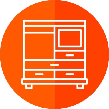 Dolapta. Web simgesi basit illüstrasyon