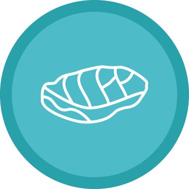 Et biftek ikonunun vektör illüstrasyonu 