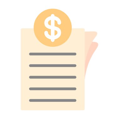 Dolar simgesi olan kağıt fatura